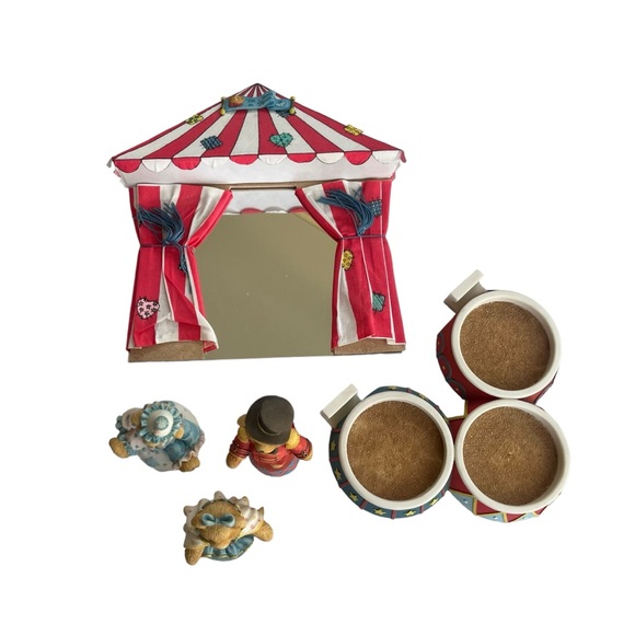 Cherished Teddies Center Ring Circus Tent Collector Set Wally Bruno Claudia 1995 - Picture 2 of 16
